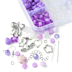 Kits de fabricación de joyas de aretes de acrílico y aleación para diy&nbsp;DIY-FS0007-30