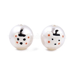 Perles émail imitation perle plastique ABS opaque animal&nbsp;KY-G020-03B