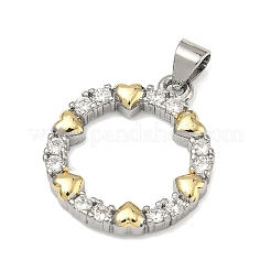 Valentinstag Messing Micro Pave klare Zirkonia Anhänger&nbsp;KK-A293-19C-G
