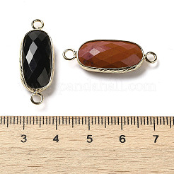 Dijes de conector facetado de piedras preciosas naturales mezcladas&nbsp;G-K354-01KCG