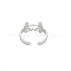 Bague ouverte en acier inoxydable 304 anti-ternissement avec 12 constellation/signe du zodiaque pour femme&nbsp;RJEW-S405-156P-F