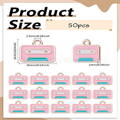 50pcs pendentifs en émail en alliage&nbsp;ENAM-LP0002-01