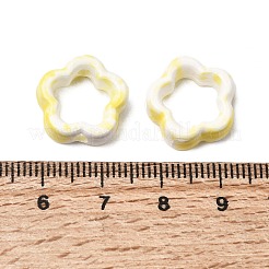 Cadre à perles en porcelaine émaillée creuse à motif floral&nbsp;PORC-A034-09E