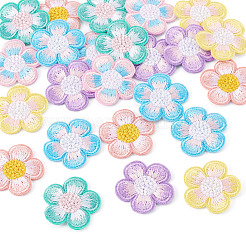 24 Stück 4 Beutel Blumen-Polyester-Stickerei-Paillettenstoff zum Aufbügeln/Aufnähen&nbsp;PATC-TA0001-50
