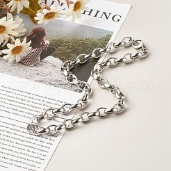 Collana con catena rolo in acciaio inossidabile 304 anti-ossidazione per uomo e donna&nbsp;NJEW-JN03651