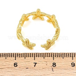 Seestern-Manschettenringe aus Messing für Damen&nbsp;RJEW-A088-01G