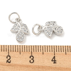 Anhänger aus Messing mit Gestellbeschichtung aus klarem Kubisch Zirkonia&nbsp;KK-B093-05P