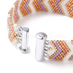 Armband aus Samenpfeilperlen mit Messing-Magnetverschlüssen&nbsp;BJEW-MZ00041