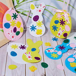 Decoraciones colgantes de espuma con tema de Pascua&nbsp;HJEW-WH0043-60