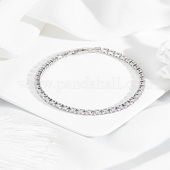 1 bracelet chaîne en laiton avec strass pour femme&nbsp;BJEW-LP0015-19P