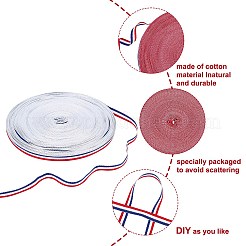 Rubans polyester gros grain à rayures plates&nbsp;EC-WH0003-13-B04
