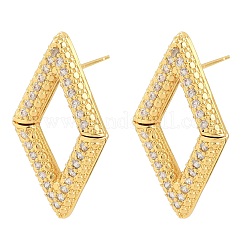 Boucles d'oreilles en laiton avec zircone cubique de micro pave&nbsp;KK-Z166-05G