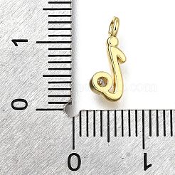 Pendentifs avec zircon cubiques à micro-pavés en laiton&nbsp;KK-B132-12G-I