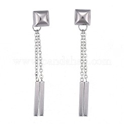 Orecchini a nappa con catena in acciaio inossidabile 304&nbsp;EJEW-I248-43