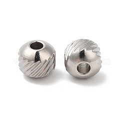 Anlaufgeschützte Perle aus 201er Edelstahl&nbsp;STAS-H214-29C-P-1