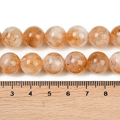 Stränge aus erhitzten natürlichen Citrinperlen&nbsp;G-L657-B01-12mm