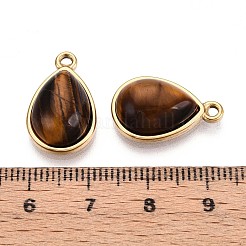 Natürliche Tigerauge Tränenanhänger&nbsp;STAS-N109-210B-G