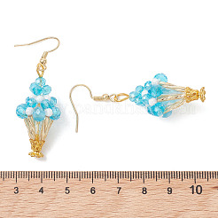 Boucles d'oreilles avec pendentif en verre&nbsp;EJEW-MZ00713-01