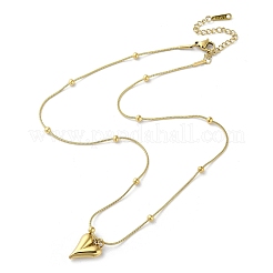 Collane con ciondolo a forma di cuore in acciaio inossidabile 304&nbsp;NJEW-Z026-01G