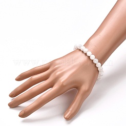 Natürliche Selenit-Perlen-Stretch-Armbänder&nbsp;BJEW-JB06620-02