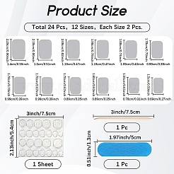 1 busta di adesivi in plastica per nail art&nbsp;MRMJ-CP0001-57B