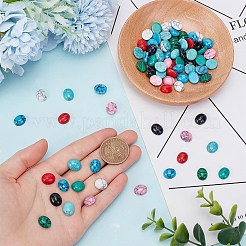 80 Stück 10 Stile natürlicher Howlith & synthetischer Türkis & synthetischer Malachit Cabochons&nbsp;G-AR0006-05