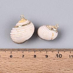 Colgantes de concha natural galvanizados&nbsp;BSHE-Q020-03