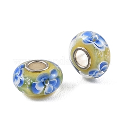 Perline europee in vetro lavorato a lume e con anima in ottone&nbsp;LAMP-P019-01P-11