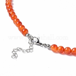 Collana di perle naturali e pietre preziose con chiusura in acciaio inossidabile 304 per donna&nbsp;NJEW-F302-04