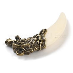 Pendentifs en forme de dent de loup en alliage de résine de style tibétain&nbsp;FIND-A042-04AB