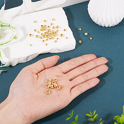 120 pz 6 stili perline rotonde ondulate in ottone&nbsp;KK-TA0008-92