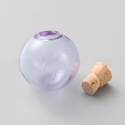 Transparente Glasflaschen-Anhänger&nbsp;AJEW-WH0258-748C-02