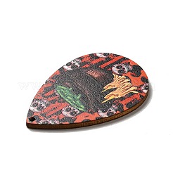 Colgantes grandes de madera impresa de una cara&nbsp;WOOD-H102-04D