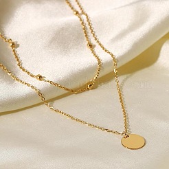 Collar de doble capa de plata esterlina s925 con cadena de clavícula elegante y vintage&nbsp;VF7153-1