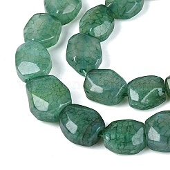 Hebras de cuentas de ágata natural teñidas y calentadas.&nbsp;G-N359-15A-03
