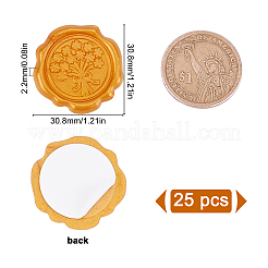 Autocollants adhésifs sceau de cire&nbsp;DIY-WH0201-08C