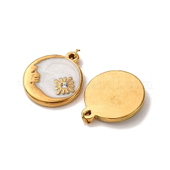 Pendentifs en acier inoxydable 304 émaillés&nbsp;STAS-U061-03G
