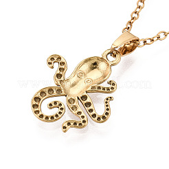 Collares colgantes de acero inoxidable 304&nbsp;NJEW-T018-42P