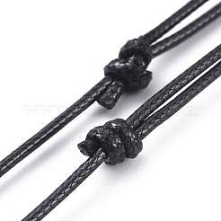 Verstellbare koreanische Halskette aus gewachstem Polyester&nbsp;AJEW-JB00510-01