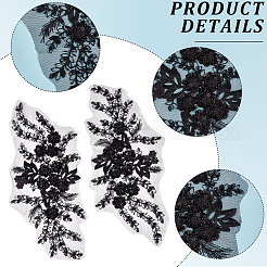 3D-Blumen-Polyester-Stickerei zum Aufnähen von Applikationen&nbsp;DIY-WH20010-35B-01