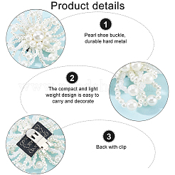 Perlen plastikimitat perle blume schuhdekoration&nbsp;FIND-FG0002-02