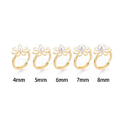Blume Messing Emaille verstellbare Ringe Einstellung&nbsp;KK-T079-29G