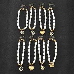 Charm-Armbänder aus 304 Edelstahl für Damen&nbsp;BJEW-C098-14G