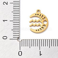 Echte 18 Karat vergoldete Anhänger aus 304er Edelstahl&nbsp;STAS-R003-02G-03