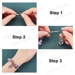 9 pieza de fabricación de pulseras de estilo europeo de latón de 3 estilos&nbsp;MAK-SC0001-14