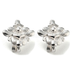 Ganci per orecchini in ottone a forma di fiore&nbsp;KK-M257-02S