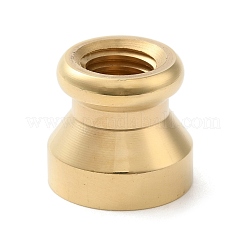 Tête de tampon en laiton pour sceau de cire de forme ronde plaquée or&nbsp;STAM-K002-01G-06