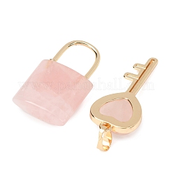 Pendentifs en perles de quartz rose naturel&nbsp;GG-CBA9389-04S