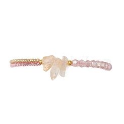 Braccialetti di perline intrecciate in vetro bicono sfaccettato con perline di vetro rotonde&nbsp;BJEW-MZ00164-05
