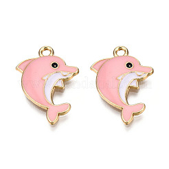Colgantes de esmalte de aleación chapados en oro claro&nbsp;ENAM-T009-55B-RS